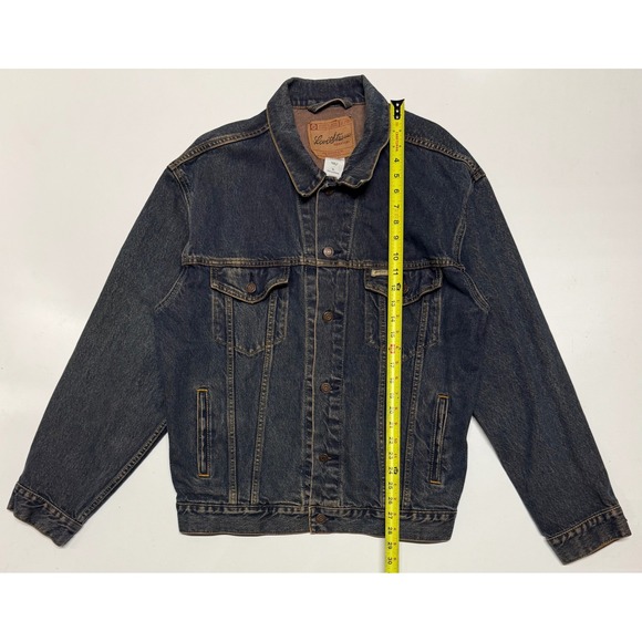 Levi's Signature Other - Levi Strauss Signature Mens XL Denim Trucker Jacket Dark Wash Blue Cotton Coat